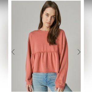Pink Lucky brand peplum sweater